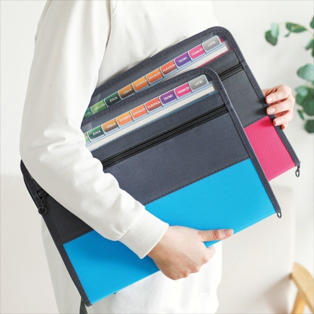 Expandable Accordion File Folder 13 Pockets - Pasta Expansível com 13 Bolsos A4,