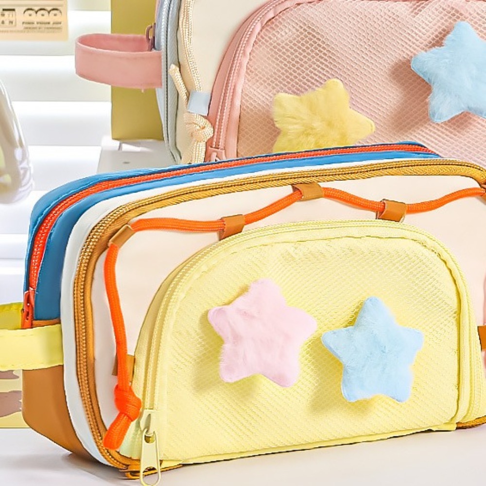 7 Estojo de Papelaria Estrela  - Aesthetic Large Pencil Case Pouch avaliação e preço