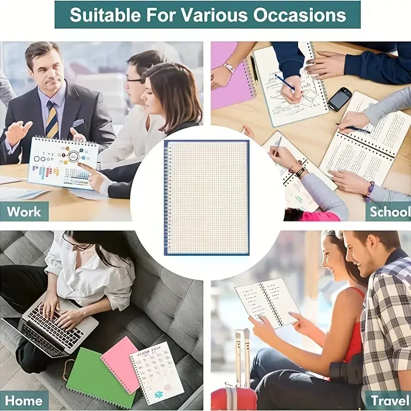 Caderno Espiral A5 com Páginas - Spiral Bound Grid Notebook A5 avaliação e preço