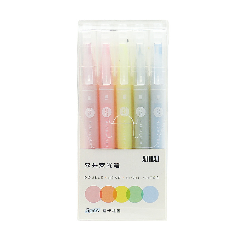 5 cores dupla única ponta da j - Pastel Highlighter Set Double Ended avaliação e preço