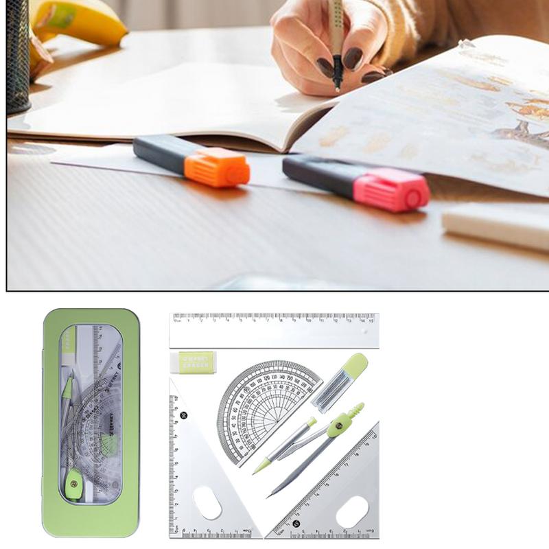Conjunto de geometria |   Conj - Math Geometry Set With Compass avaliação e preço