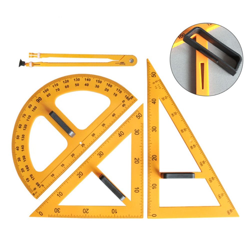 Régua Triangular Grande e Durá - Math Geometry Set With Compass avaliação e preço
